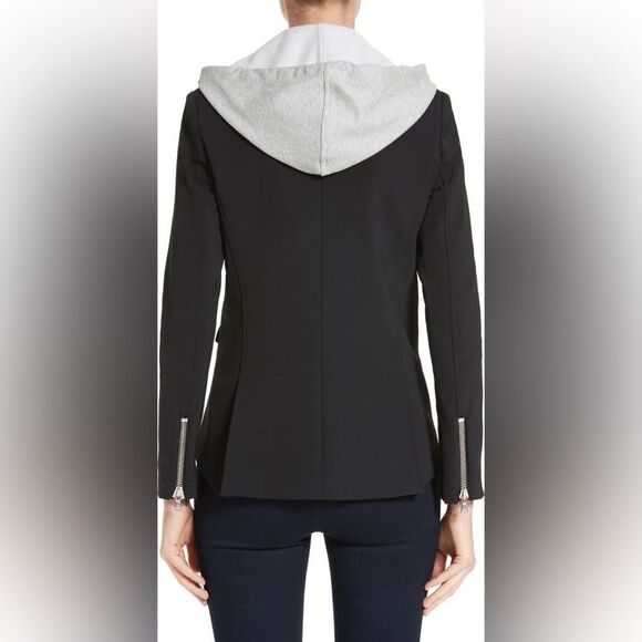 Veronica Beard Black Hadley Neoprene Moto Jacket, Size 10 - Picture 5 of 15